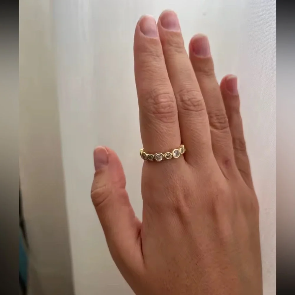Celeste Gold Bezel Diamond Ring - Picture 6 of 12